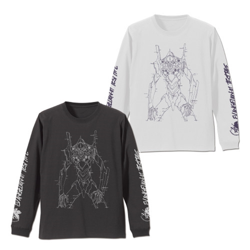 EVANGELION エヴァ初号機 袖リブロングスリーブTシャツ/SUMI-XL - 公式商品画像 | AniSmile