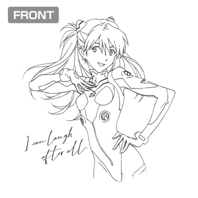 EVANGELION 式波・アスカ・ラングレー 袖リブロングスリーブTシャツ/WHITE-XL 画像 3 | AniSmile