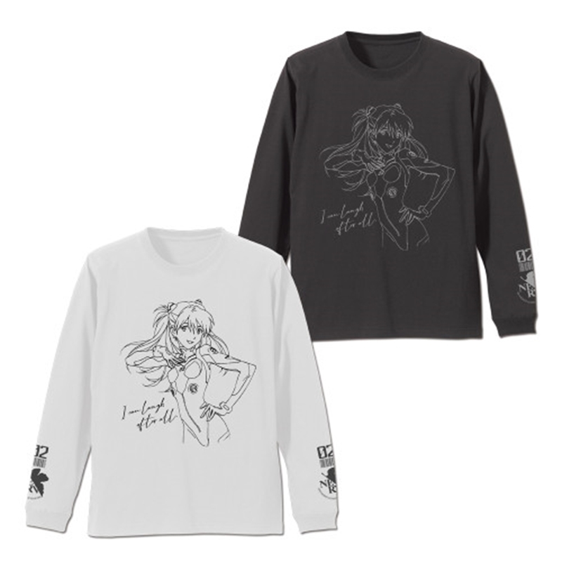 EVANGELION 式波・アスカ・ラングレー 袖リブロングスリーブTシャツ/WHITE-L - 公式商品画像 | AniSmile