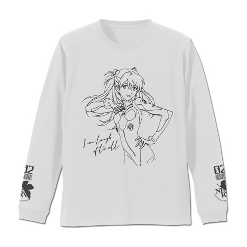 EVANGELION 式波・アスカ・ラングレー 袖リブロングスリーブTシャツ/WHITE-L 画像 2 | AniSmile