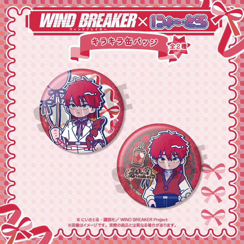 TVアニメ「WIND BREAKER」 にゅ〜とろ バースデーグッズ 焚石 矢 キラキラ缶バッジ A 画像 4 | AniSmile