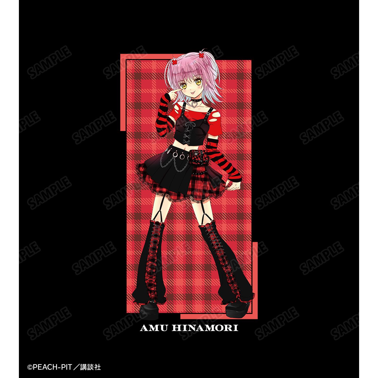 『しゅごキャラ!』 PEACH-PIT先生 描き下ろし 日奈森あむ ゴスパンクver. Tシャツレディース(サイズ/XL) 画像 2 | AniSmile