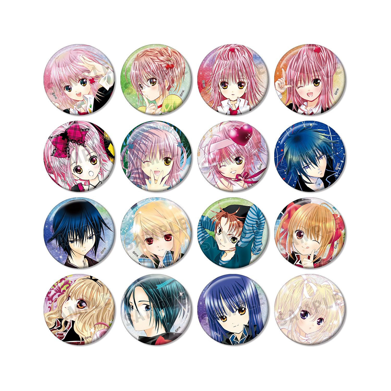 『しゅごキャラ!』 トレーディングカラーイラストグリッター缶バッジ(単位/単品) - 公式商品画像 | AniSmile