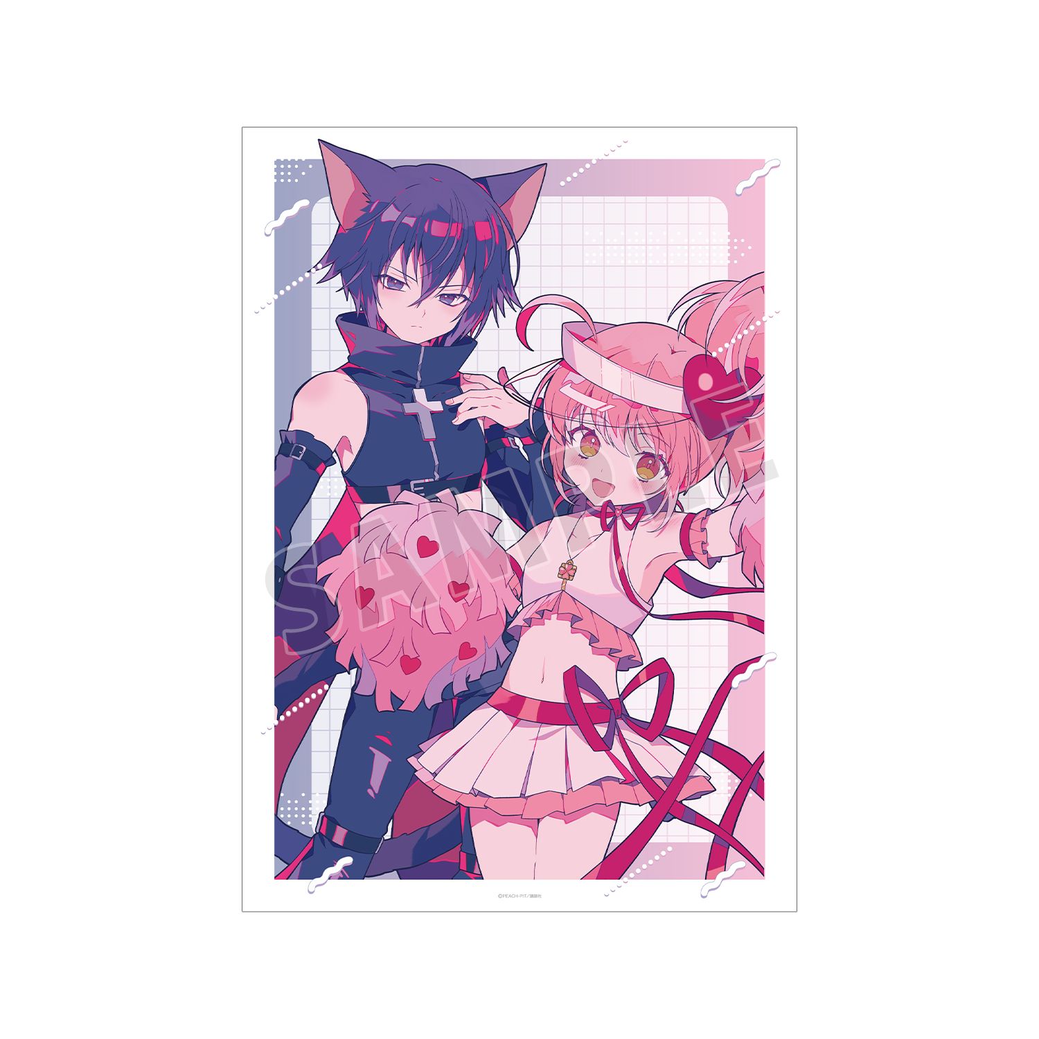 『しゅごキャラ!』 夢ノ内さんイラスト アミュレットハート&ブラックリンクス キャラなりver. A3マット加工ポスター 画像 2 | AniSmile