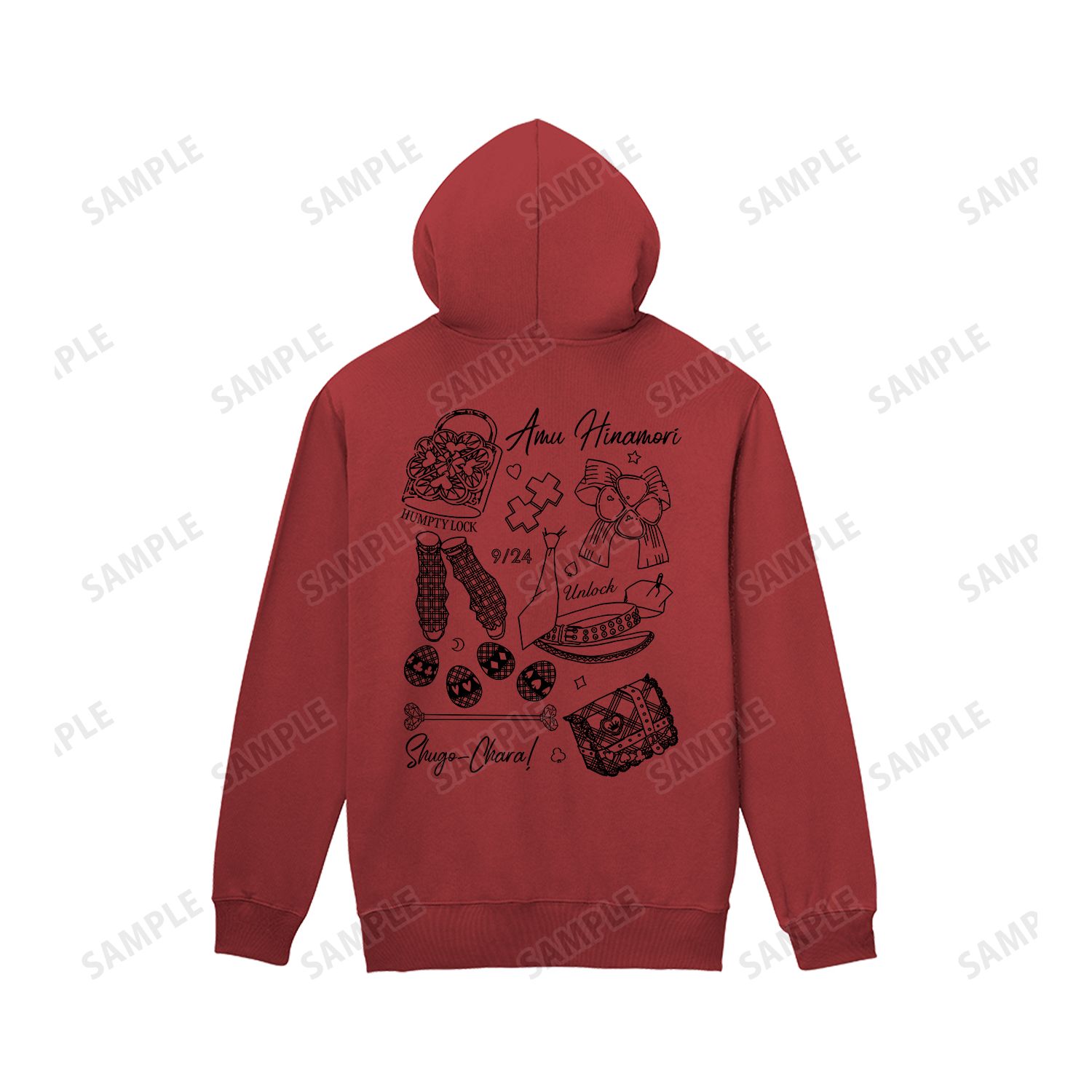 『しゅごキャラ!』 日奈森あむ Ani-Sketch バックプリントジップパーカーレディース(サイズ/XL) - 公式商品画像 | AniSmile