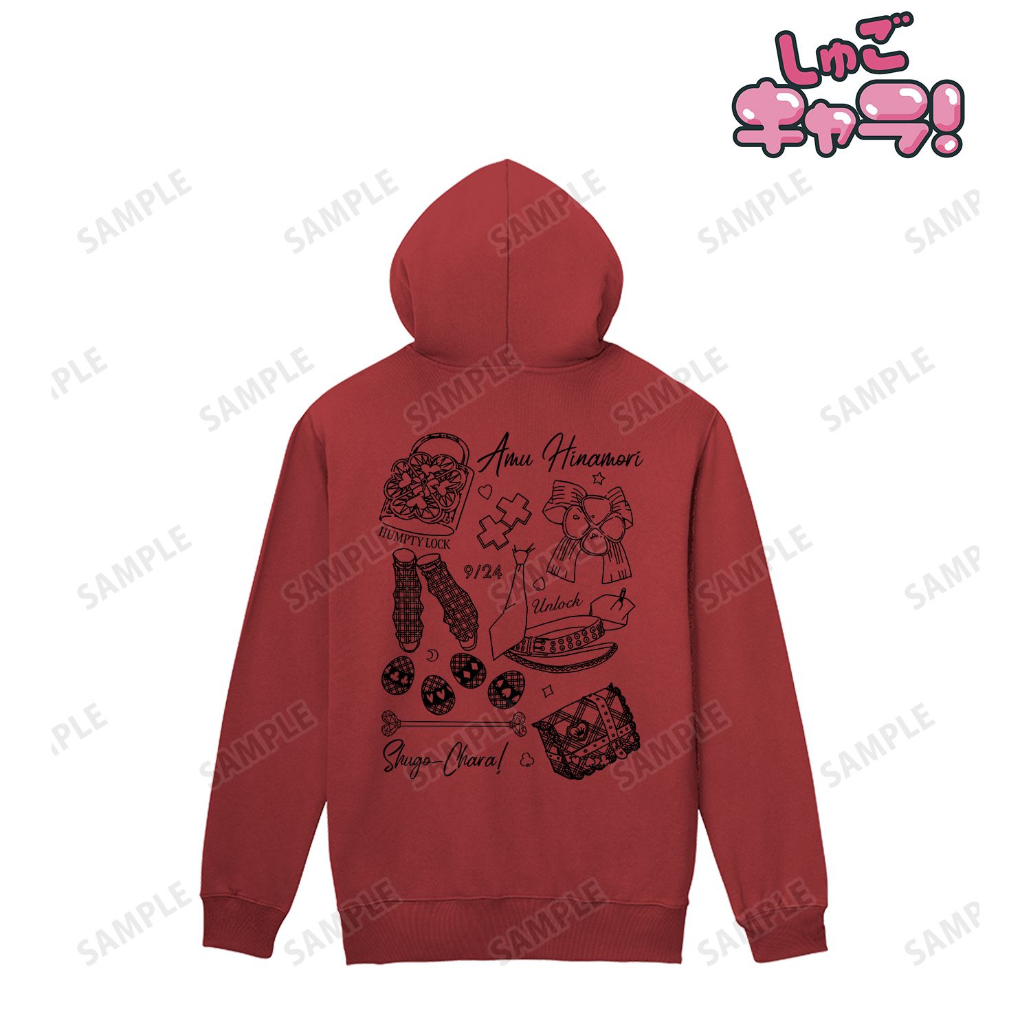 『しゅごキャラ!』 日奈森あむ Ani-Sketch バックプリントジップパーカーレディース(サイズ/XL) 画像 2 | AniSmile