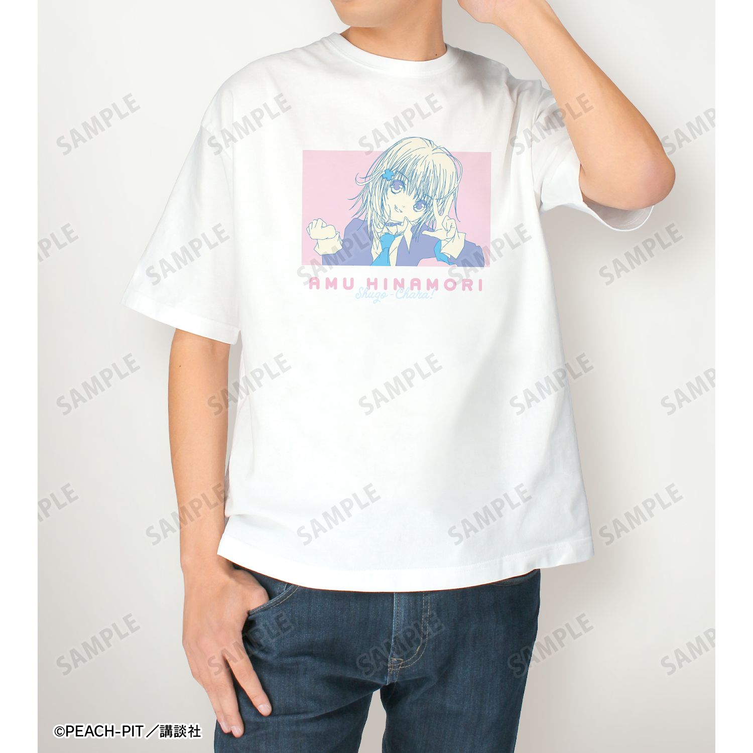 『しゅごキャラ!』 日奈森あむ BIGシルエットTシャツユニセックス(サイズ/M) 画像 3 | AniSmile