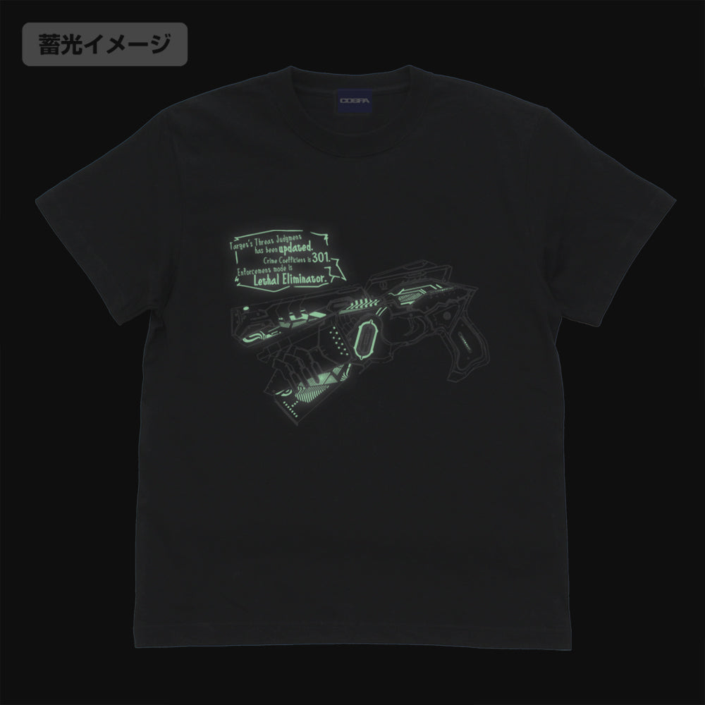 『劇場版 PSYCHO-PASS サイコパス PROVIDENCE』 ドミネーター 蓄光Tシャツ/BLACK-S 画像 2 | AniSmile