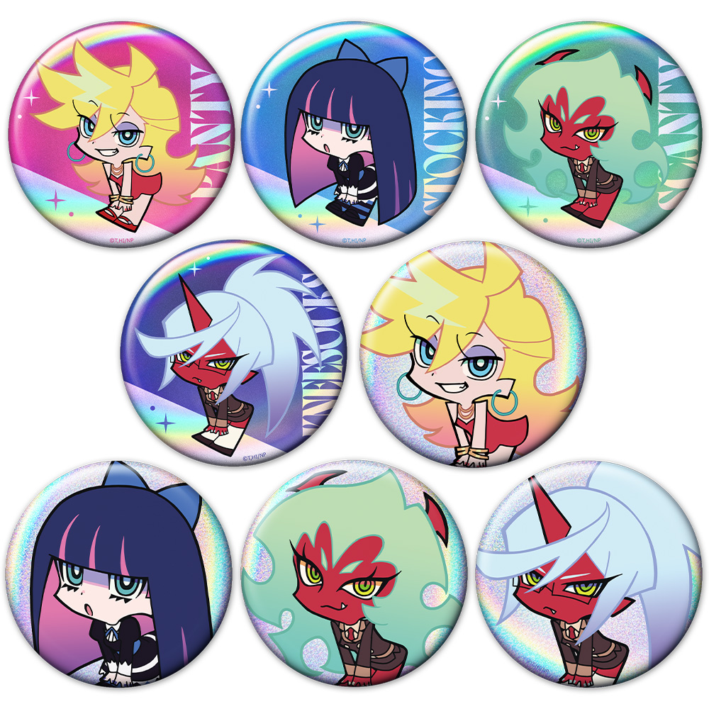 New PANTY & STOCKING with GARTERBELT つんぴっつトレーディングホログラム缶バッジ 全8種 画像 3 | AniSmile