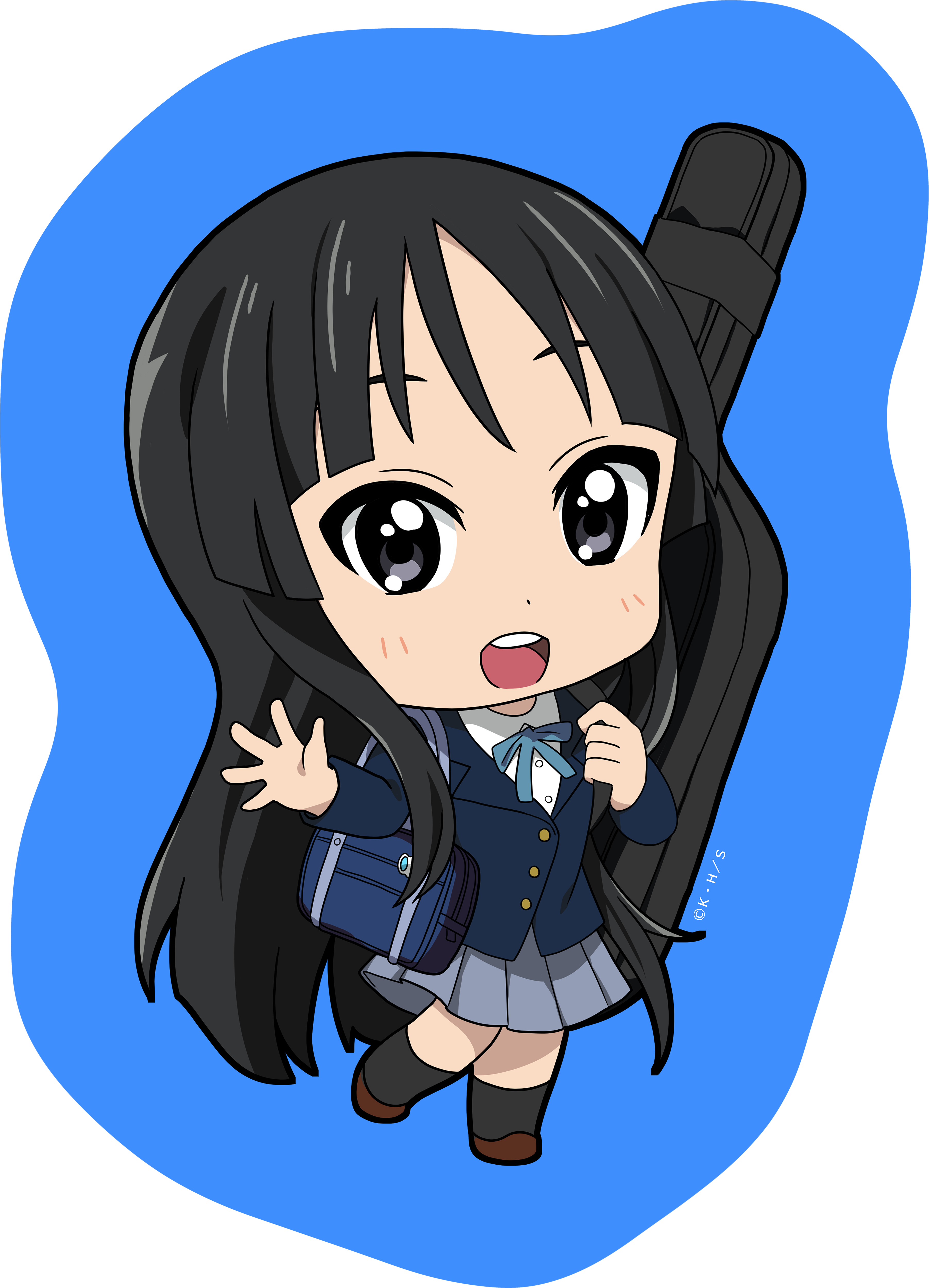 けいおん! 【描き起こし】ダイカットブランケット 澪 - 公式商品画像 | AniSmile