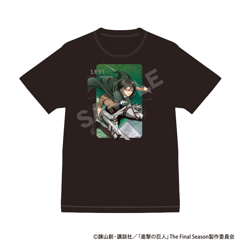 進撃の巨人 Tシャツ リヴァイ アクション - 公式商品画像 | AniSmile
