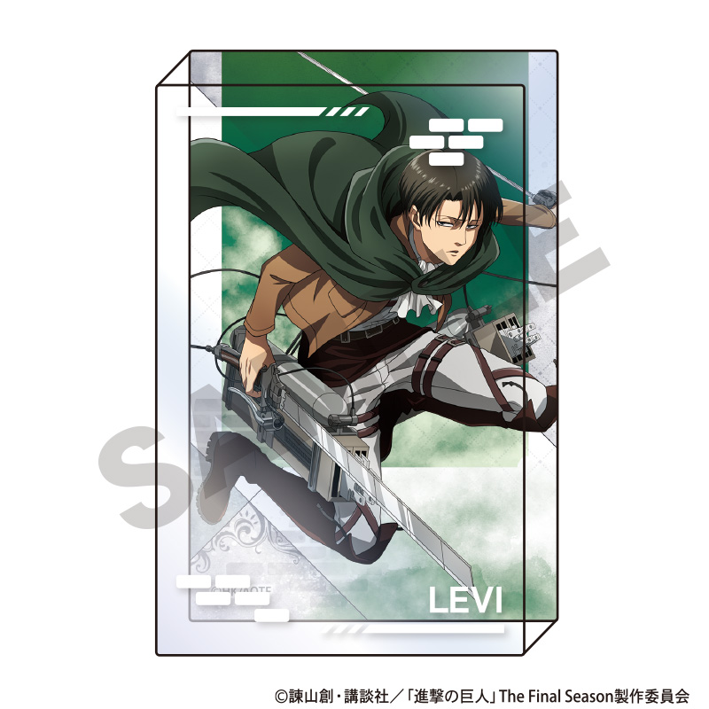 進撃の巨人 アクリルブロック リヴァイ アクション - 公式商品画像 | AniSmile