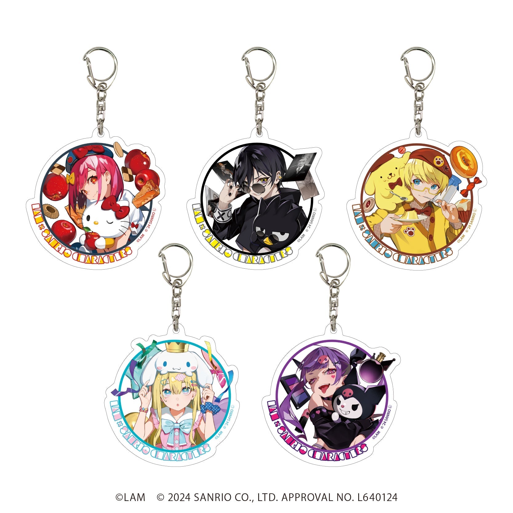 アクリルキーホルダー「LAM×サンリオキャラクターズ」01/ブラインド(全5種)(等身イラスト) - 公式商品画像 | AniSmile