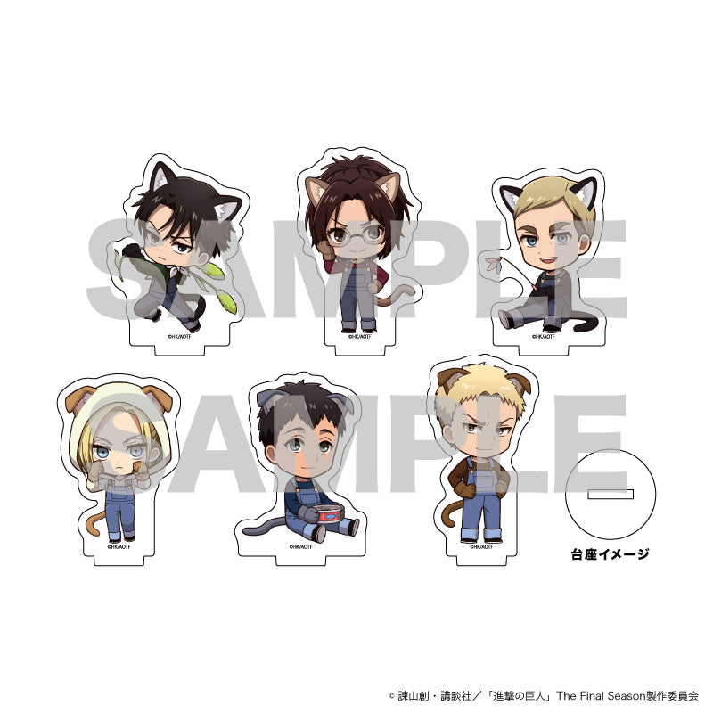 アクリルぷちスタンド「進撃の巨人」35/猫ver. ブラインド(全6種)(ミニキャライラスト) - 公式商品画像 | AniSmile