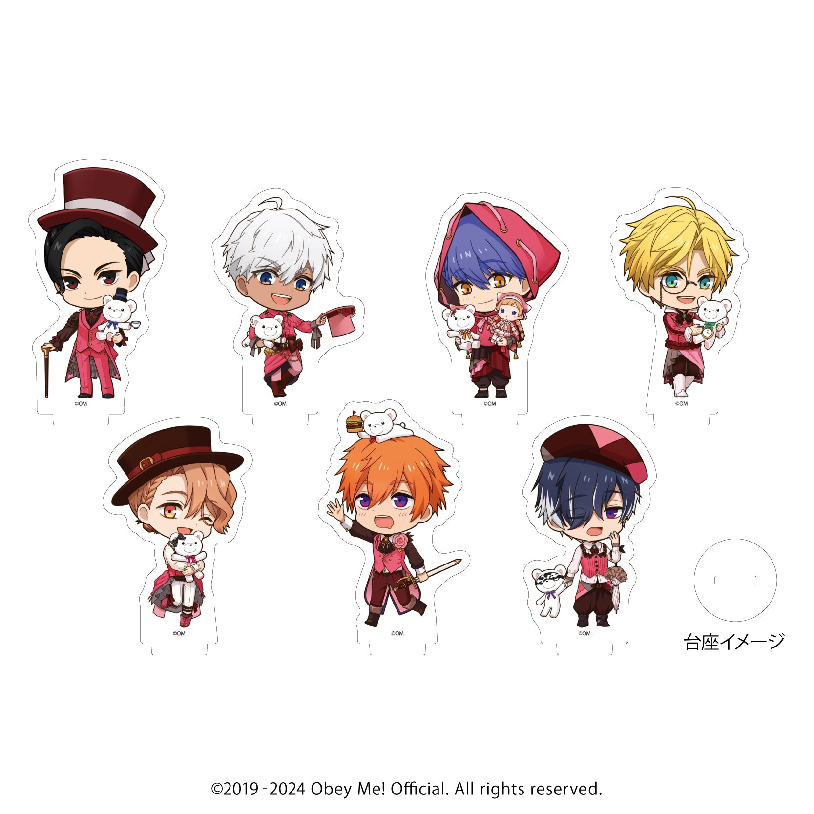 アクリルぷちスタンド「Obey Me!」08/バレンタインver. ブラインド(全7種)(ミニキャライラスト) - 公式商品画像 | AniSmile