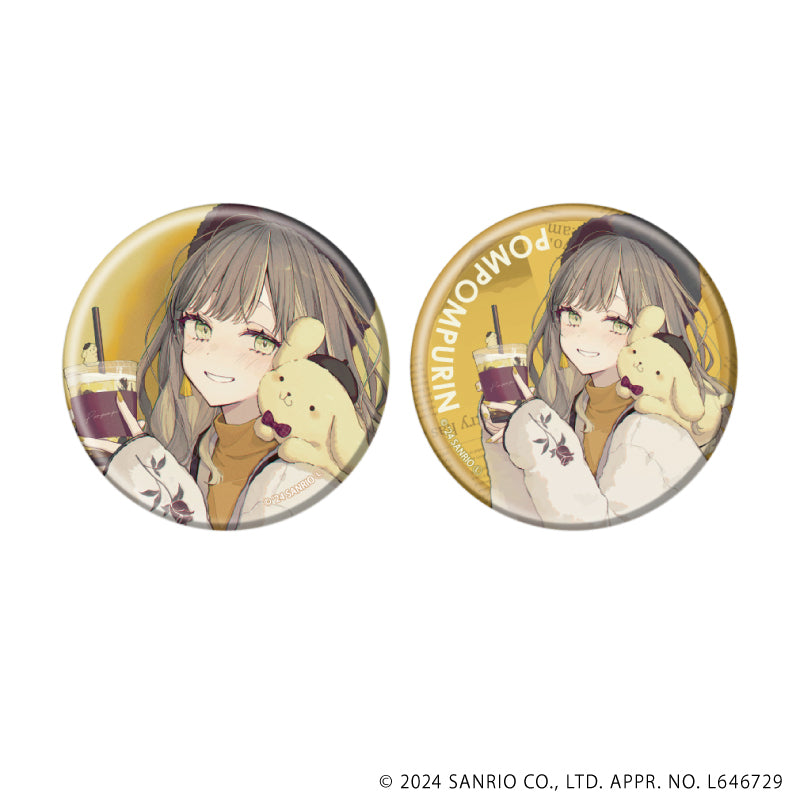 缶バッジ2個セット「赤倉×サンリオキャラクターズ」01/ポムポムプリン(描き下ろしイラスト) - 公式商品画像 | AniSmile