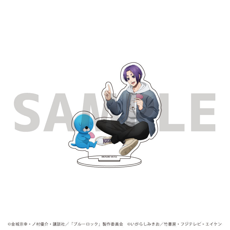 キャラアクリルフィギュア「TVアニメ『ブルーロック』×『ぼのぼの』」08/御影 玲王&ぼのぼの(描き下ろしイラスト) - 公式商品画像 | AniSmile