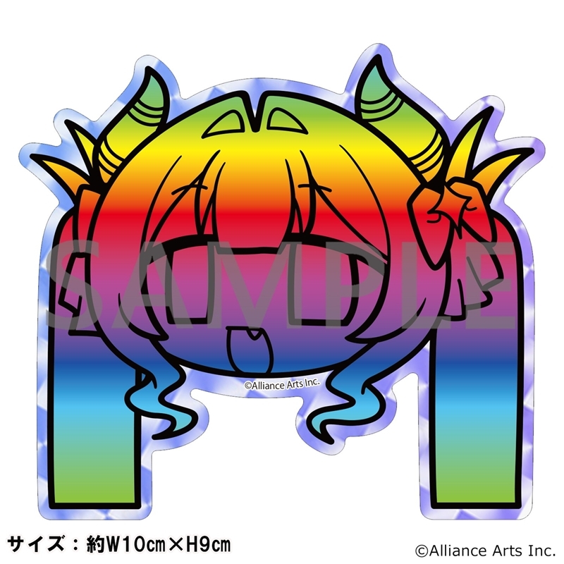 ゆんゆん電波シンドローム ダイカット・ホログラムステッカー「レインボーゆんゆん」 - 公式商品画像 | AniSmile