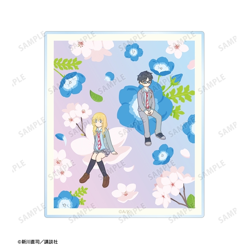 四月は君の嘘 有馬公生&宮園かをり Botania アクリルカード2種セット 画像 3 | AniSmile