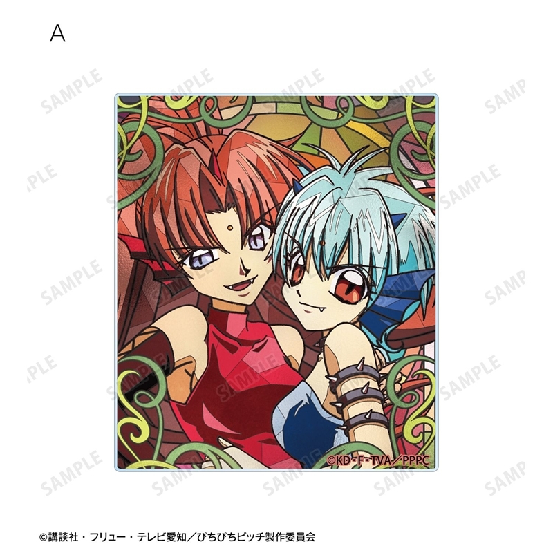 アニメ「ぴちぴちピッチ」 ブラック・ビューティー・シスターズ Aure Glass アクリルカード2種セット 画像 3 | AniSmile