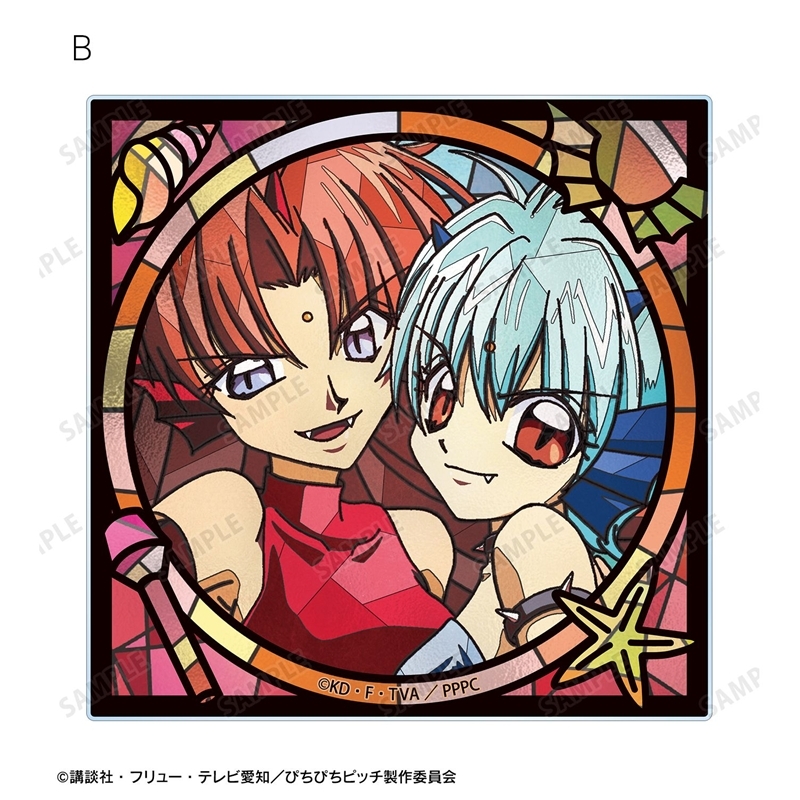 アニメ「ぴちぴちピッチ」 ブラック・ビューティー・シスターズ Aure Glass アクリルカード2種セット 画像 4 | AniSmile