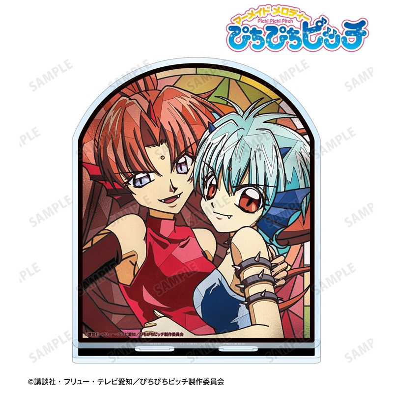 アニメ「ぴちぴちピッチ」 ブラック・ビューティー・シスターズ Aure Glass BIGアクリルスタンド 画像 2 | AniSmile