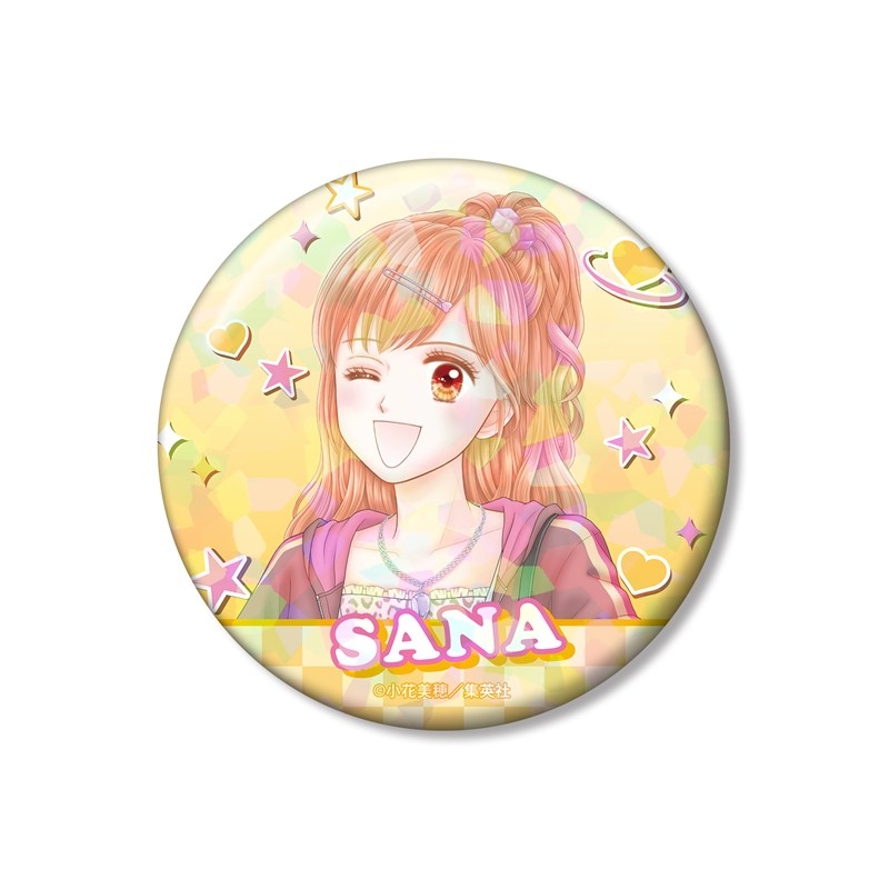 こどものおもちゃ 小花美穂先生 描き下ろし 倉田紗南 平成ファッションver. 75mmホログラム缶バッジ - 公式商品画像 | AniSmile