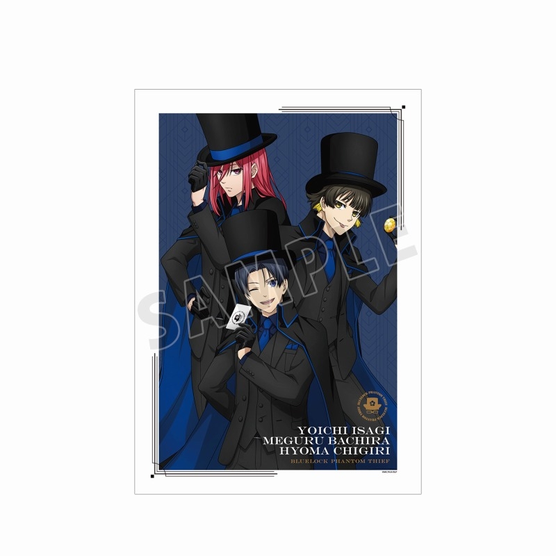 TVアニメ『ブルーロック』 描き下ろし 潔 世一&蜂楽 廻&千切 豹馬 怪盗団ver. A3マット加工ポスター - AniSmile