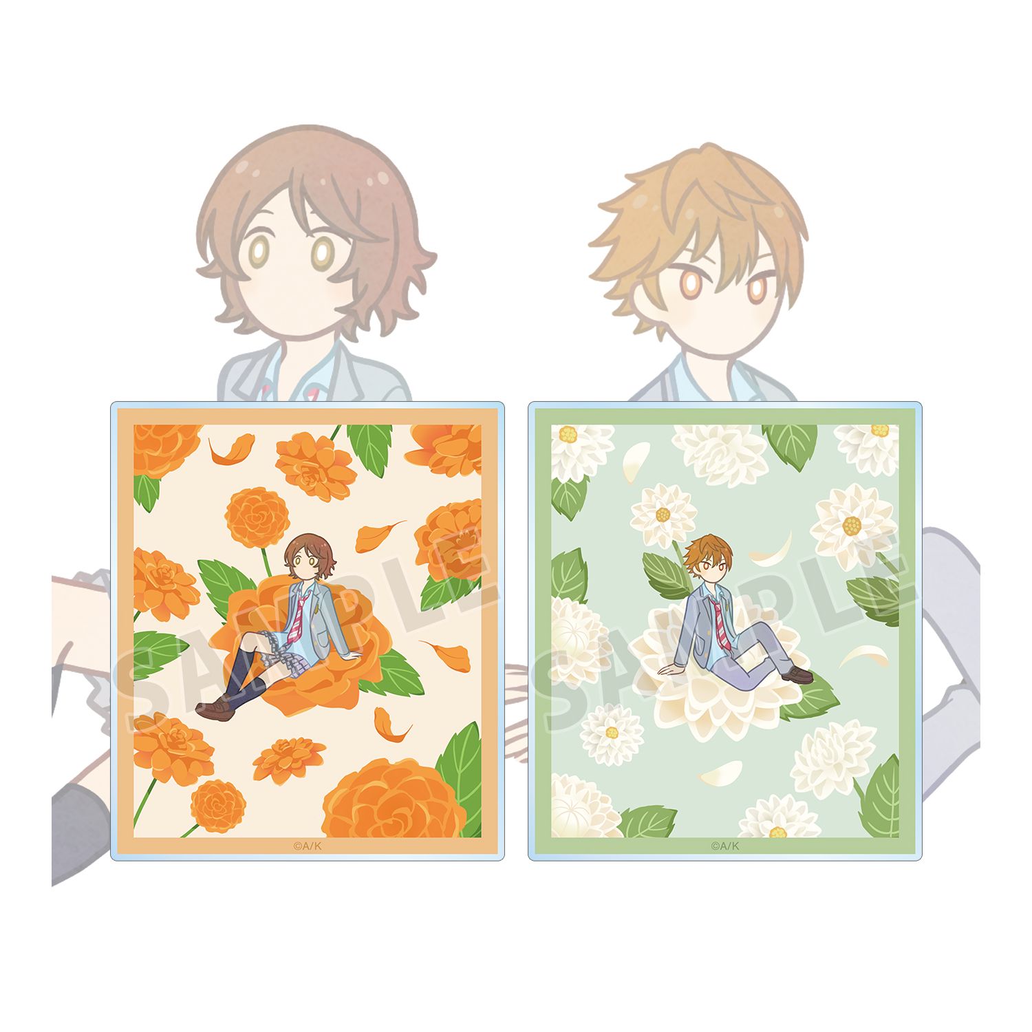 四月は君の嘘 澤部椿&渡亮太 Botania アクリルカード2種セット 画像 5 | AniSmile