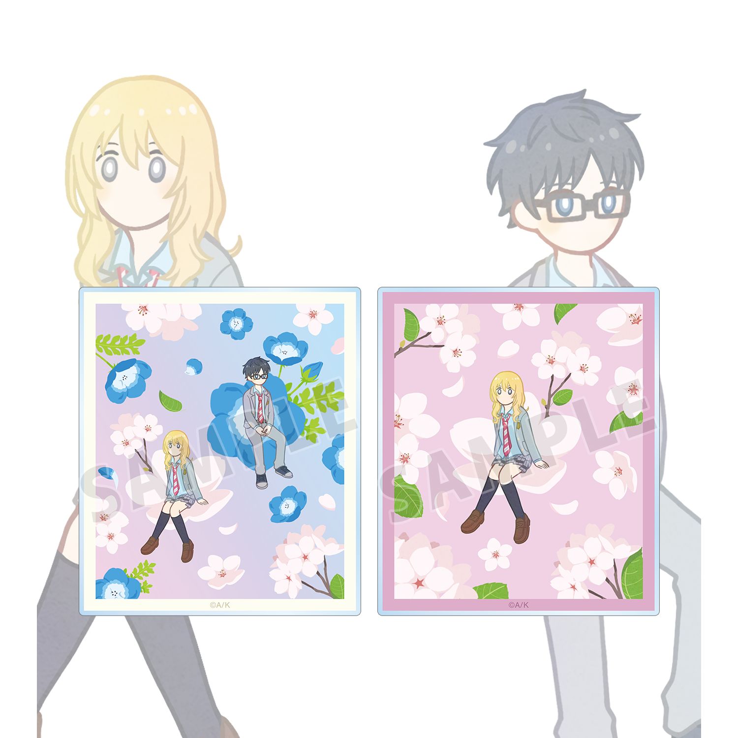四月は君の嘘 有馬公生&宮園かをり Botania アクリルカード2種セット 画像 5 | AniSmile