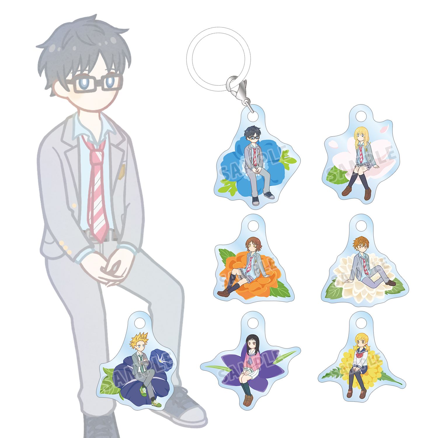 四月は君の嘘 トレーディング Botania めじるしミニアクリルチャーム(単位/単品) 画像 3 | AniSmile
