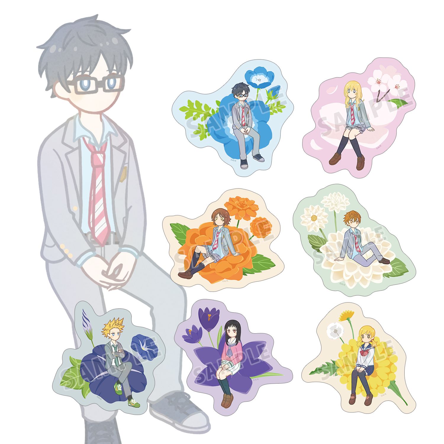 四月は君の嘘 トレーディング Botania ダイカットステッカー(単位/単品) 画像 3 | AniSmile