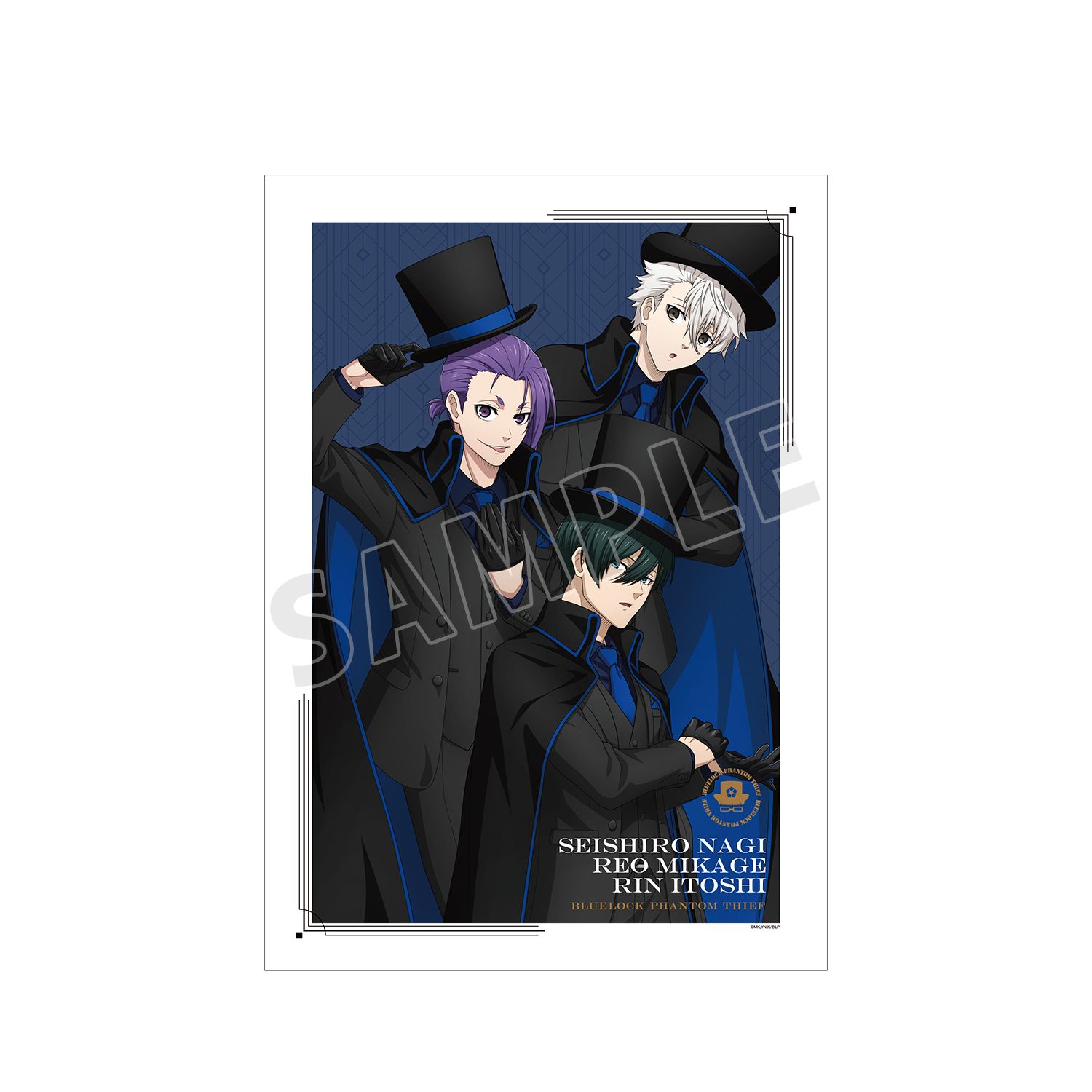 TVアニメ『ブルーロック』 描き下ろし 凪 誠士郎&御影 玲王&糸師 凛 怪盗団ver. A3マット加工ポスター 画像 3 | AniSmile