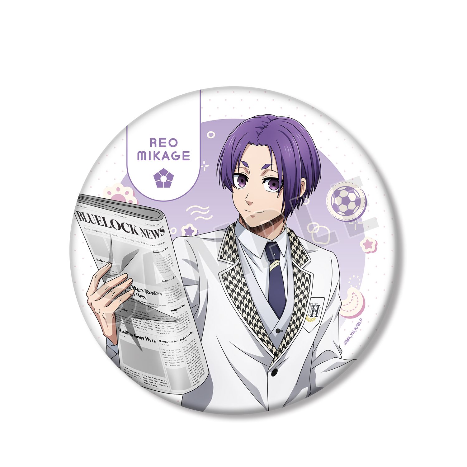 TVアニメ『ブルーロック』 描き下ろし 御影 玲王 モーニングルーティンver. BIG缶バッジ 画像 5 | AniSmile