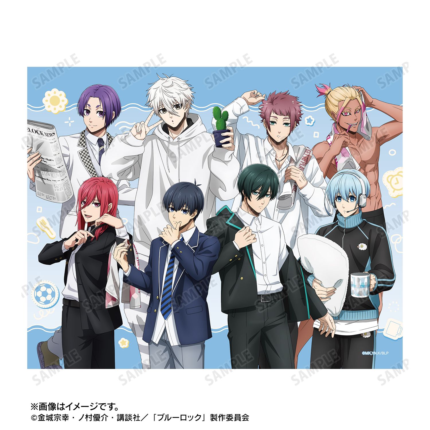 TVアニメ『ブルーロック』 描き下ろし 集合 モーニングルーティンver. キャンバスボード 画像 6 | AniSmile