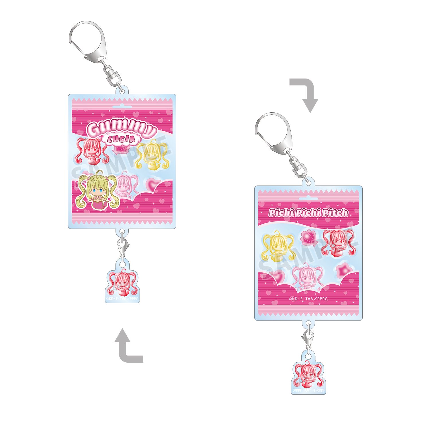 アニメ「ぴちぴちピッチ」 るちあ petit-sserie シャカシャカアクリルキーホルダー 画像 6 | AniSmile