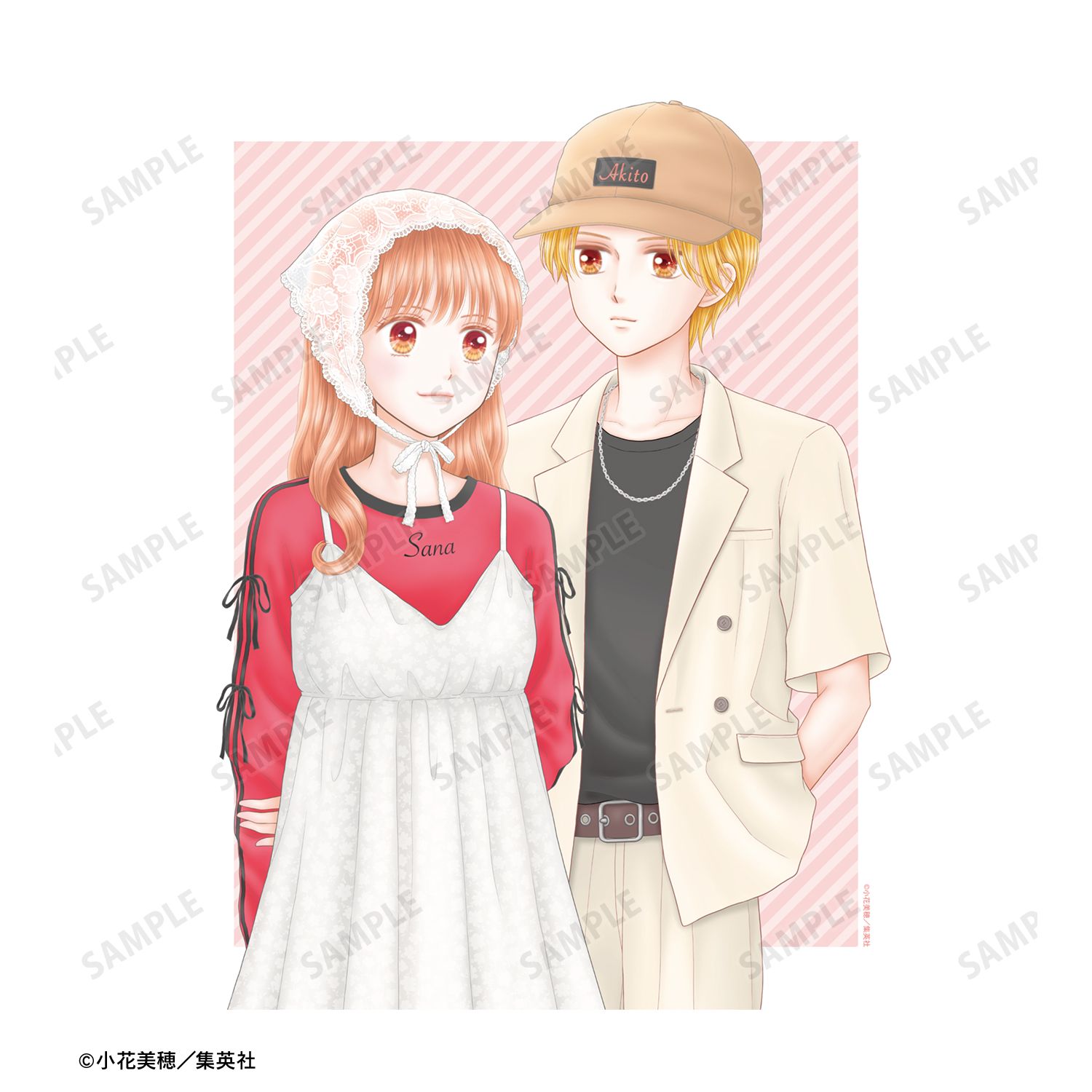 こどものおもちゃ 小花美穂先生 描き下ろし 倉田紗南&羽山秋人 令和ファッションver. F3号キャンバスボード 图片 6 | AniSmile