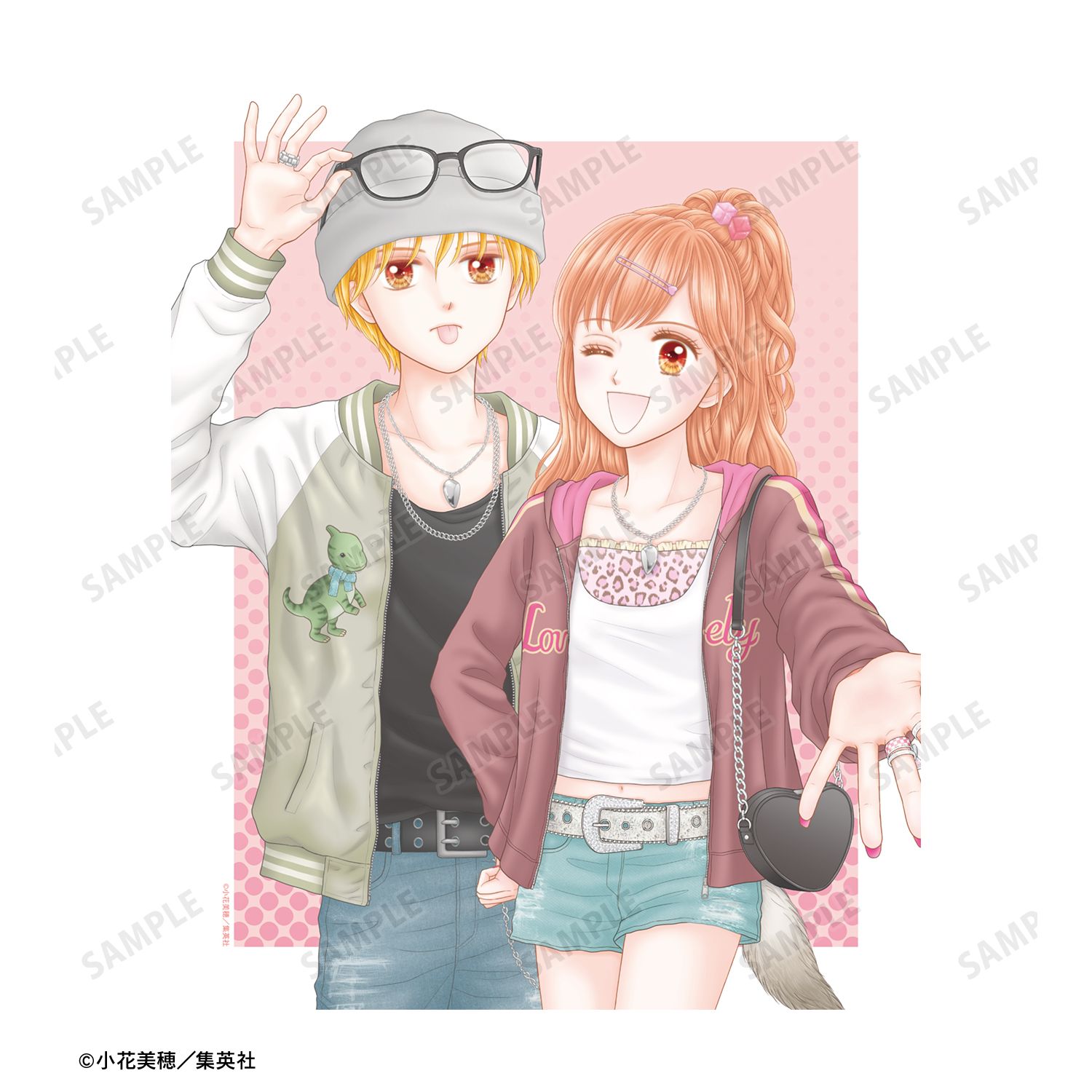 こどものおもちゃ 小花美穂先生 描き下ろし 倉田紗南&羽山秋人 平成ファッションver. F3号キャンバスボード 画像 6 | AniSmile