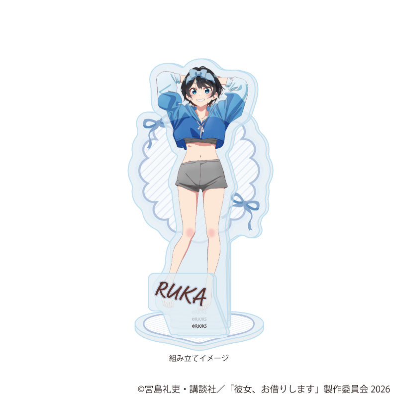 アクリルスタンドプレート「TVアニメ『彼女、お借りします』」11/更科瑠夏 へそチラver.(描き下ろしイラスト) 画像 2 | AniSmile