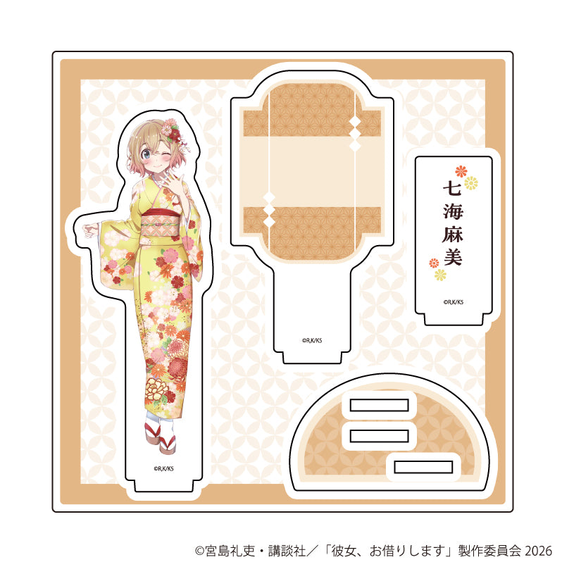 アクリルスタンドプレート「TVアニメ『彼女、お借りします』」02/七海麻美 着物ver.(描き下ろしイラスト) - 公式商品画像 | AniSmile