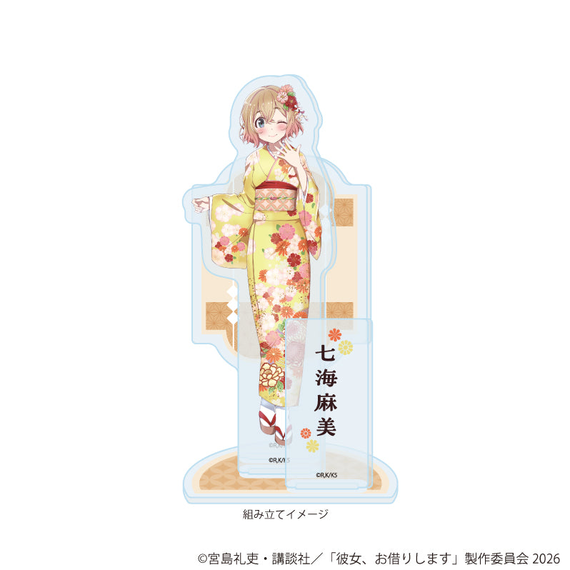 アクリルスタンドプレート「TVアニメ『彼女、お借りします』」02/七海麻美 着物ver.(描き下ろしイラスト) 画像 2 | AniSmile