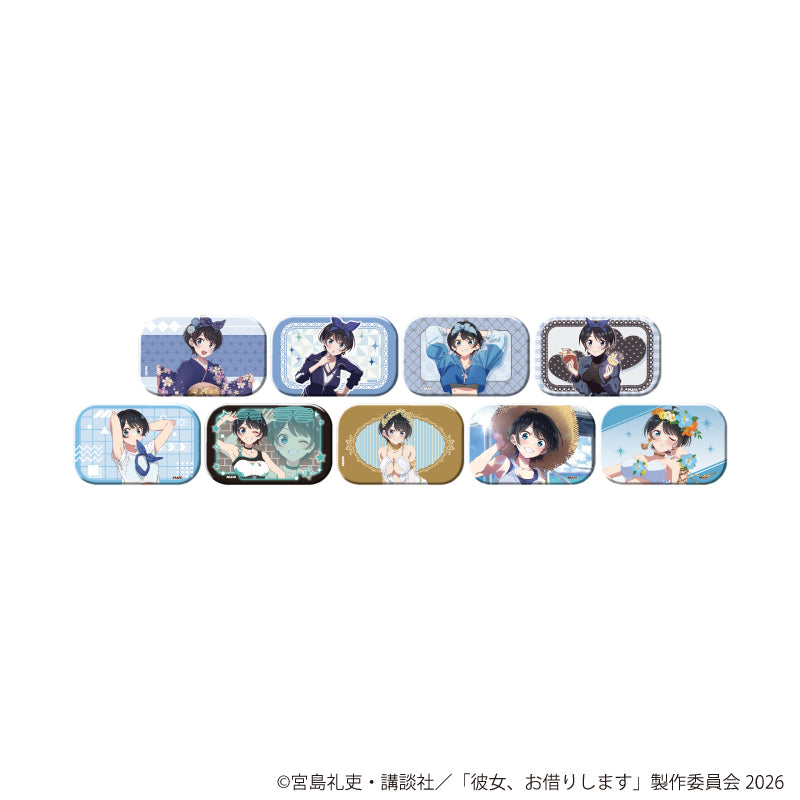 スクエア缶バッジ「TVアニメ『彼女、お借りします』」03/更科瑠夏セット ブラインド(全9種)(公式&描き下ろしイラスト) - 公式商品画像 | AniSmile