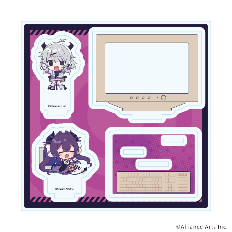 アクリルスタンドプレート「ゆんゆん電波シンドローム」02/Qちゃん&ゆんゆんB(ミニキャライラスト) - 公式商品画像 | AniSmile