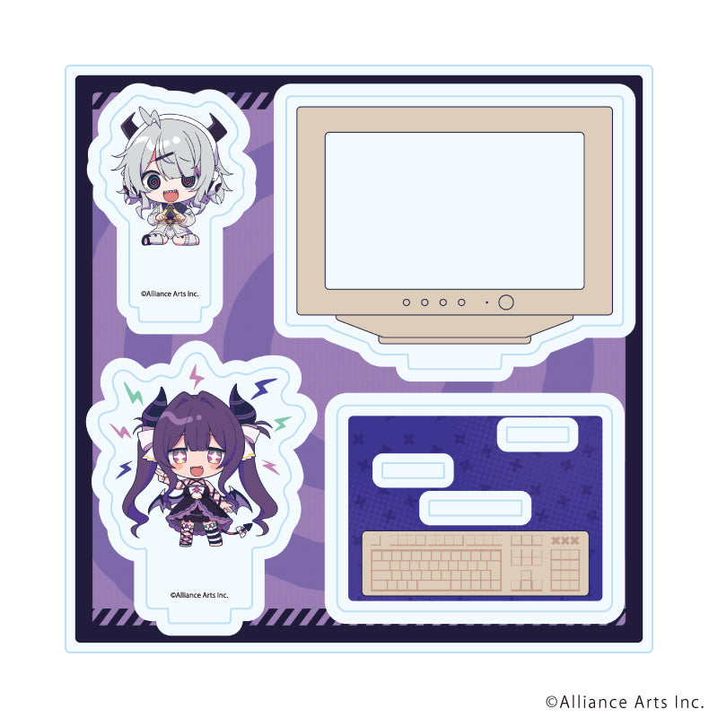 アクリルスタンドプレート「ゆんゆん電波シンドローム」01/Qちゃん&ゆんゆんA(ミニキャライラスト) - 公式商品画像 | AniSmile