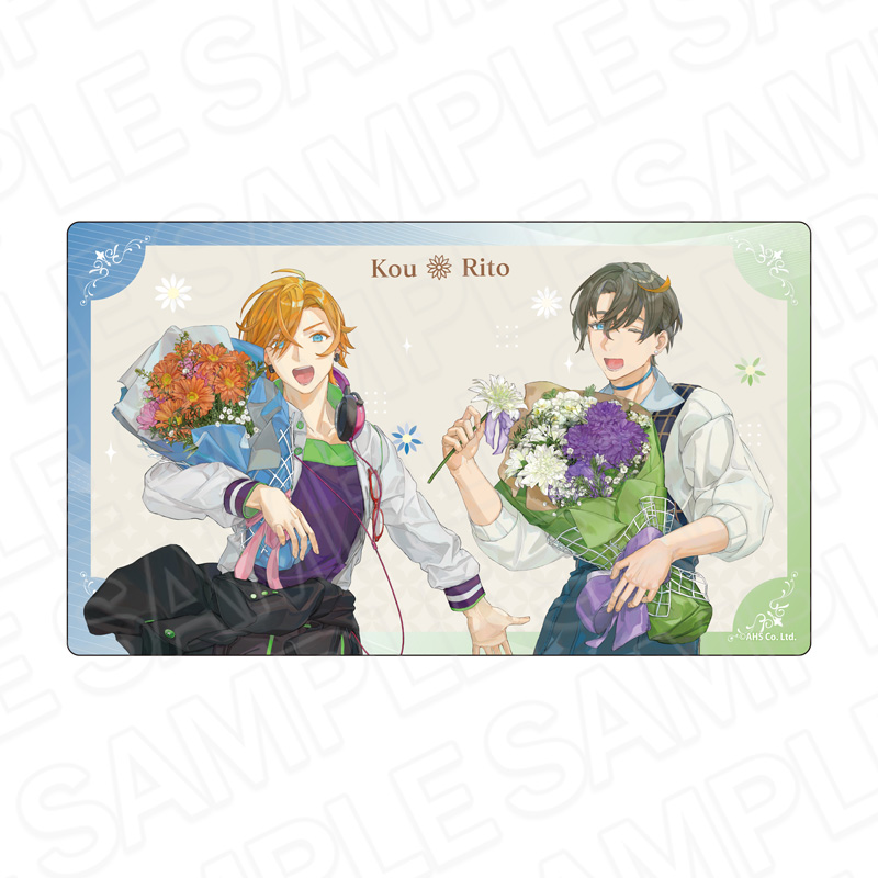 AHSキャラクターズ ラバーデスクマット 水奈瀬コウ&水奈瀬リト flower ver. - 公式商品画像 | AniSmile