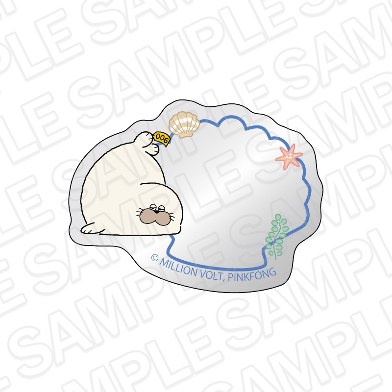 SEALOOK ミラーアクリルステッカー ぽっちゃりザラシ - 公式商品画像 | AniSmile