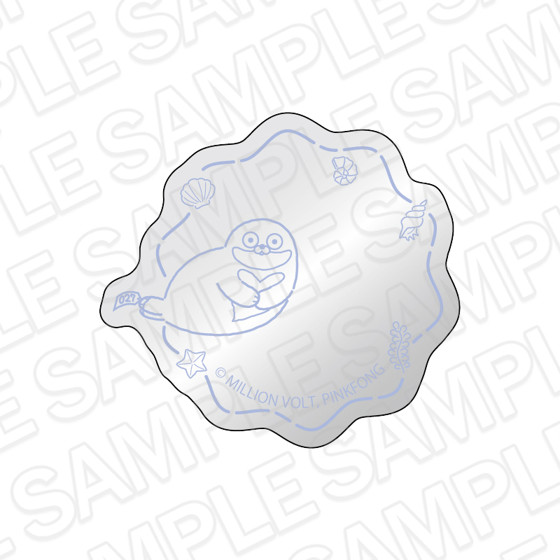 SEALOOK ミラーアクリルステッカー ハートザラシ - 公式商品画像 | AniSmile