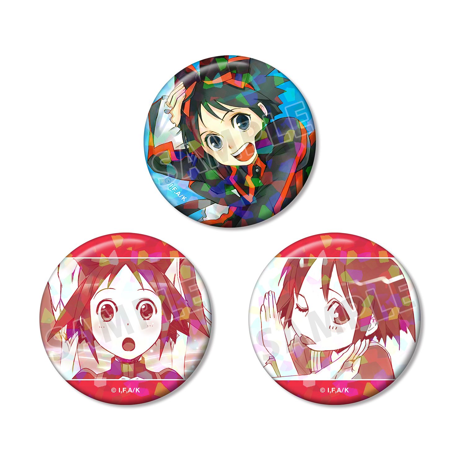 黒魔女さんが通る!! 黒鳥千代子 ホログラム缶バッジ3個セット - 公式商品画像 | AniSmile