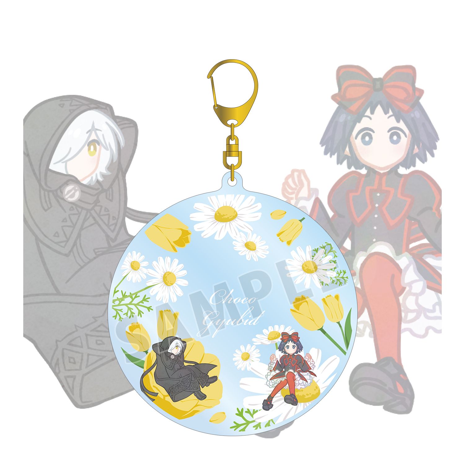 黒魔女さんが通る!! 黒鳥千代子&ギュービッド Botania BIGアクリルキーホルダー - 公式商品画像 | AniSmile