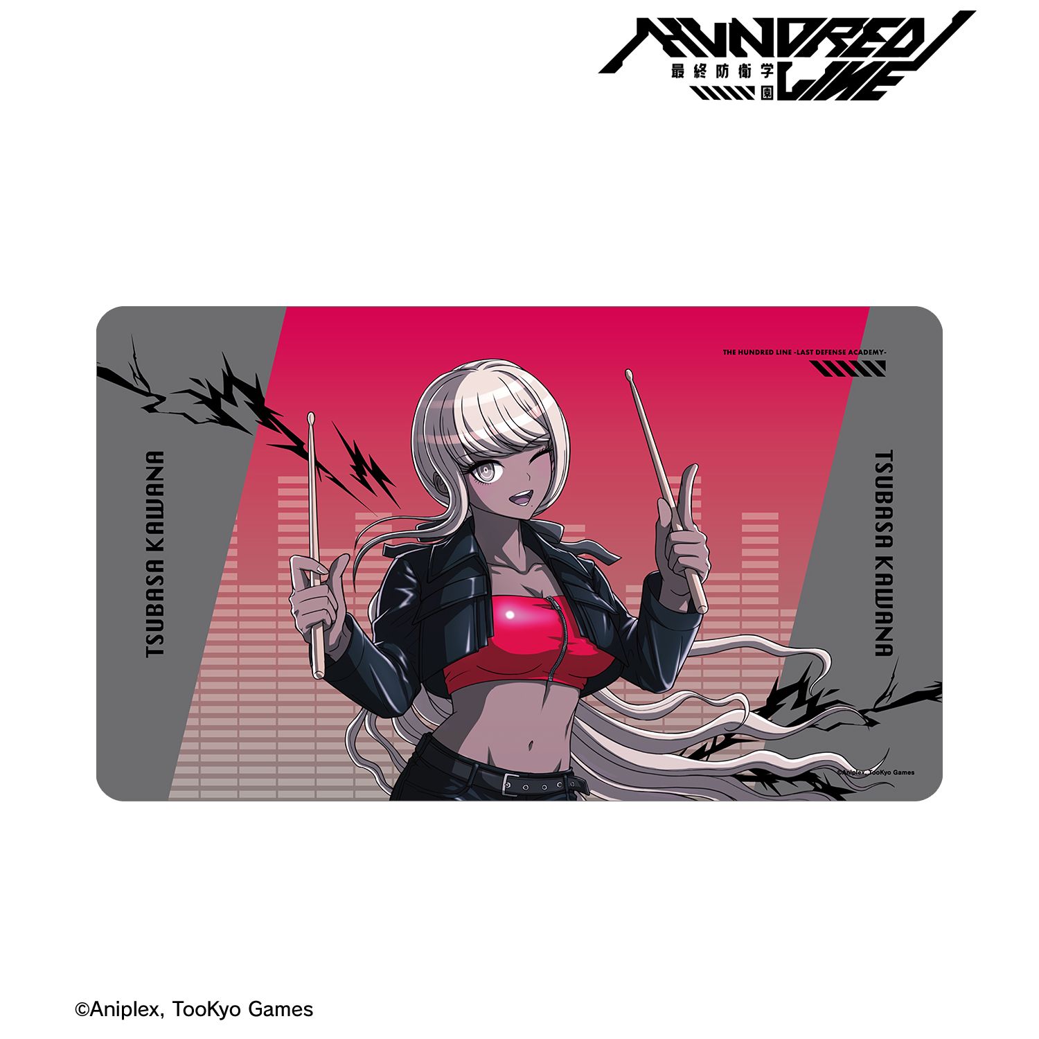 HUNDRED LINE -最終防衛学園- 描き下ろし 川奈つばさ ロックバンドver. マルチデスクマット 画像 2 | AniSmile